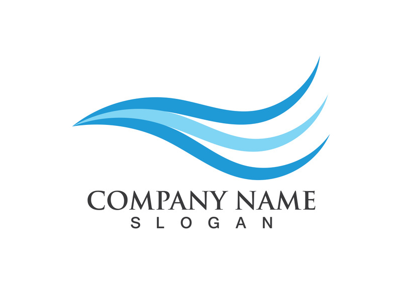 Wave water beach logo