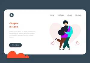 A couple in love vector illustration