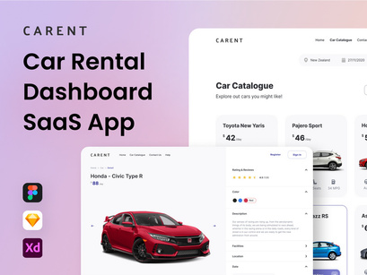 Carent - Car Rental Dashboard Saas App