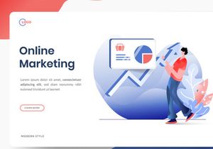 Business Online Marketing flat illustration