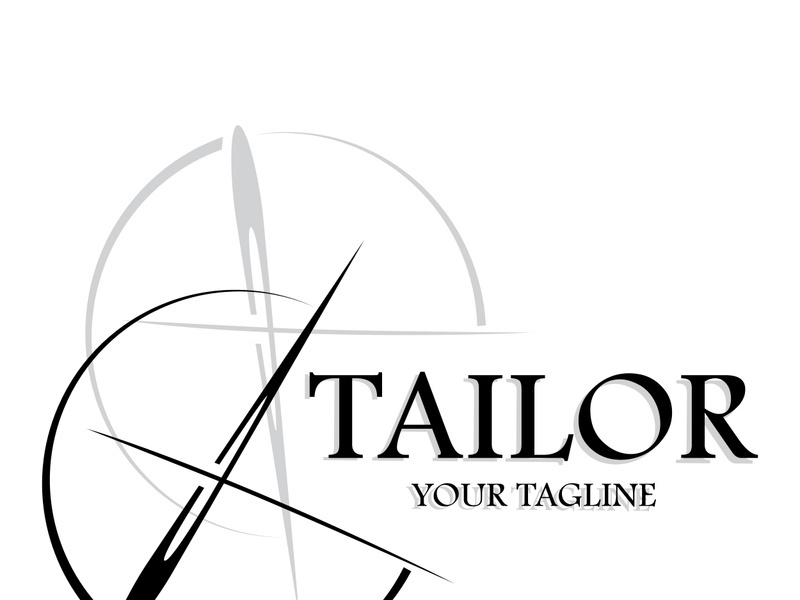 tailor logo icon illustration template combination of buttons for clothes, thread and sewing machine, for clothing product design, convection companies, fashion in vector form