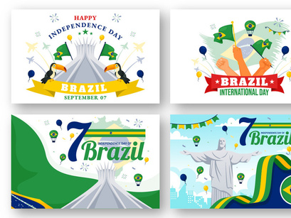 12 Brazil Independence Day Illustration