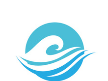 Water wave icon vector template logo