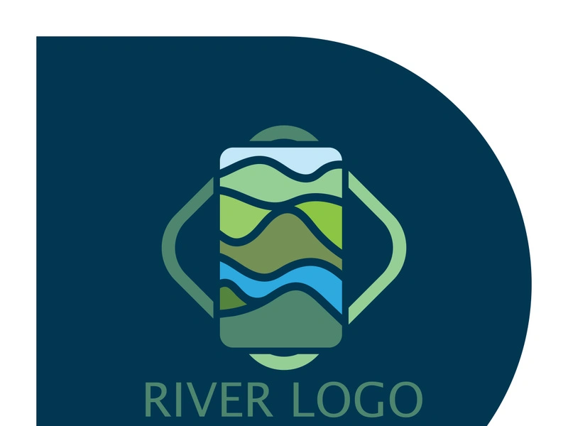 River Logo vector icon illustration design template