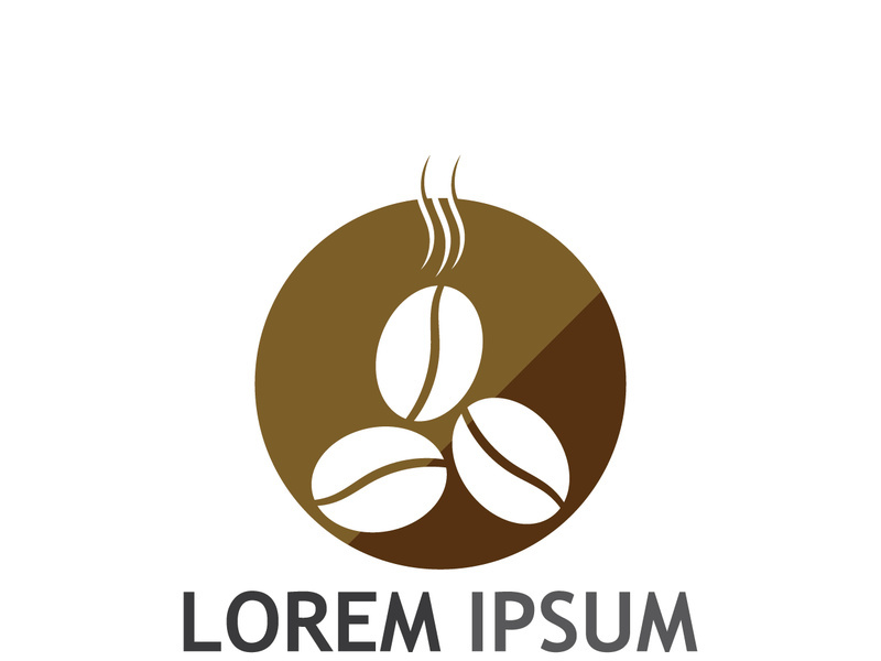Creative coffee bean logo design.