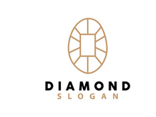 Gemstone Jewelry Logo, Design Vector Template