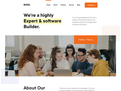 Boss. - Digital Agency Landing Page