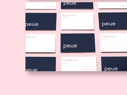 Peue – Realistic Business Card Mockup