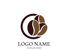 Coffee bean icon vector illustration template