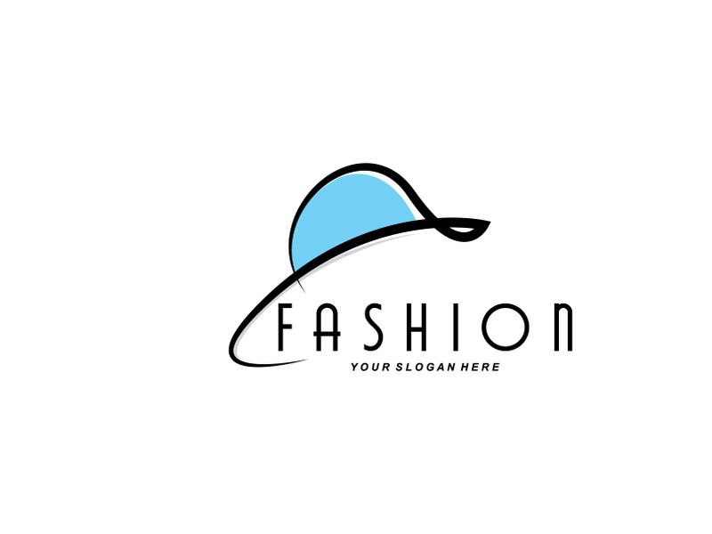 Women's Hat Logo Design Illustration Fashion beauty accessories, and product brand care