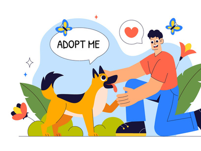 10 Pet Adoption Agency Illustration