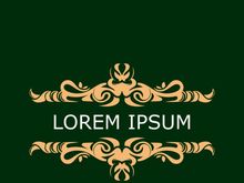 Gold luxury floral vintage monogram decorative logo template