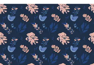 Abstract Trendy Exotic Jungle Plants Pattern