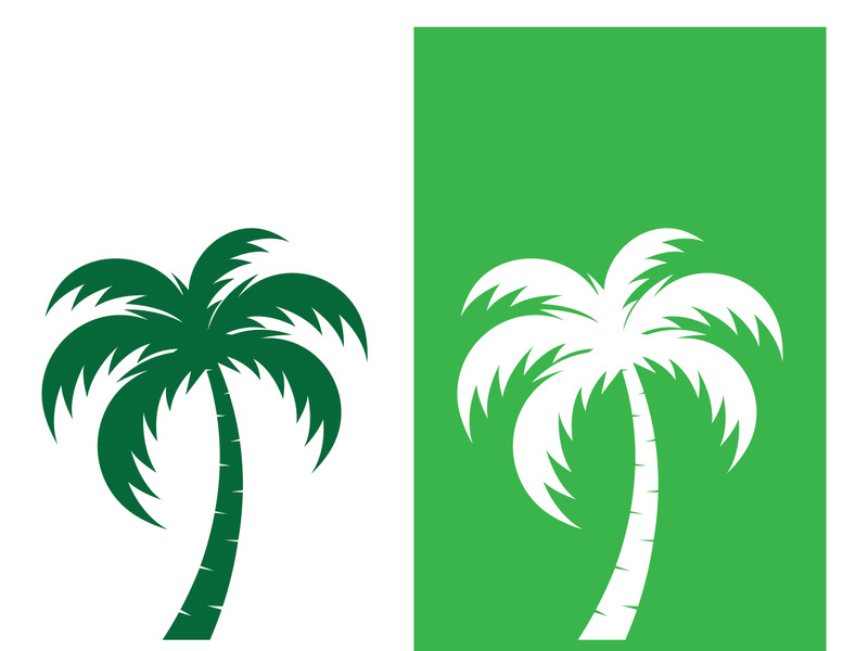 Unique and modern arabian palm tree logo design.