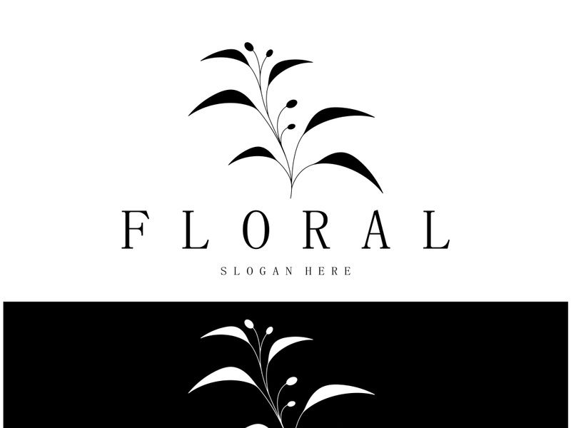Elegant floral and leaf frame. Delicate botanical vector illustration for labels, spas, corporate identity, and wedding invitations