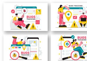 9 Mobile Phone Bug Tracking Illustration