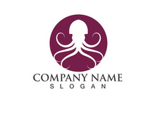 Octopus logo vector design symbol