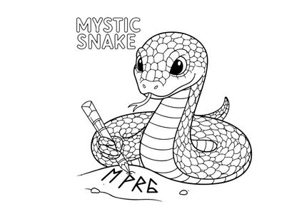 Mystic snake charm flat design vector illustration