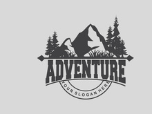 Mountain Logo, Nature Landscape Vector