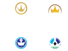 Gold luxury crown logo creative design.