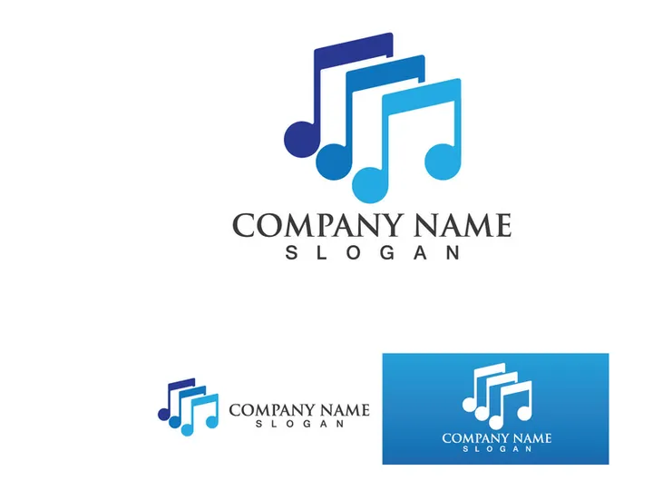 Music Note Logo Player vector icon
