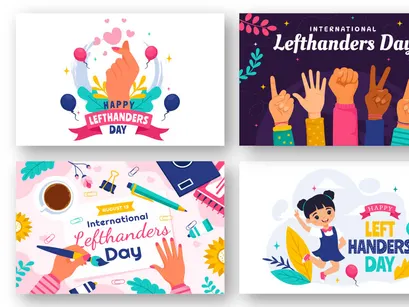 13 Happy Left Handers Day Illustration