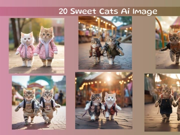 Cute cats resting (Ai Image) preview picture