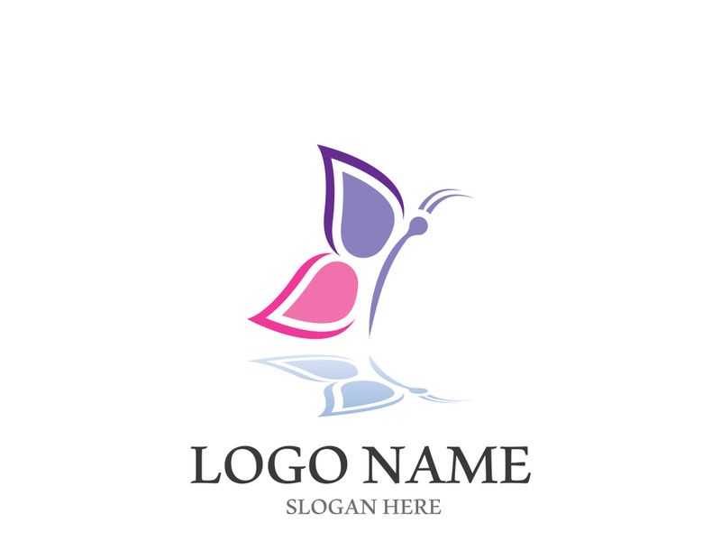 Fresh lavender flower logo vector flat design