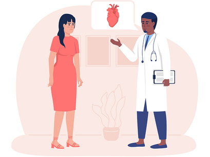Checkup of patients organs illustrations set