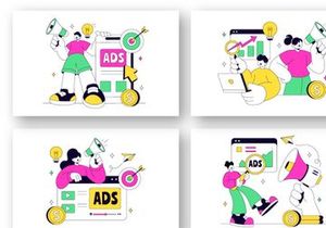10 Advertising Vector Illustration