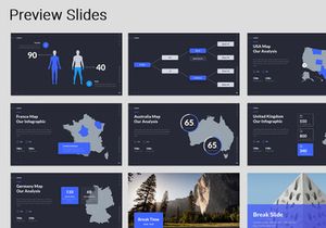 LORAN - Animated  Powerpoint Business Presentation Template (Blue)