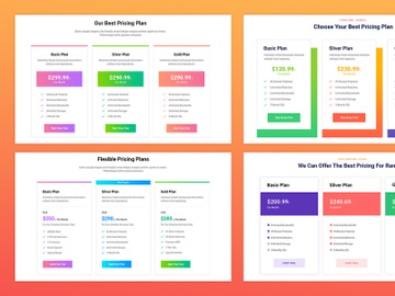 14+ Colorful Pricing Plan UI Elements preview picture