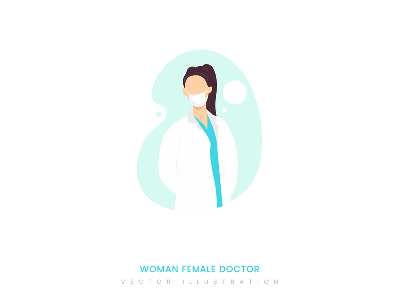 Woman female doctor vector illustration
