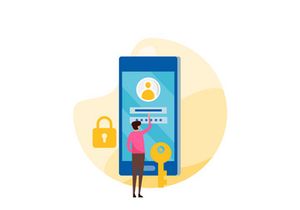 Login illustration concept