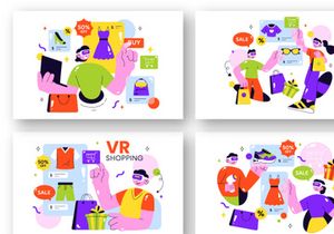 10 Virtual Reality Shopping Illustration