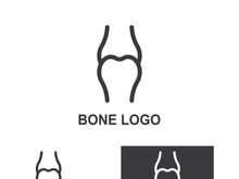 Bone logo design.logo for nursing, medical, orthopedic.