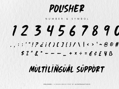 Polisher - Rough Brush Font