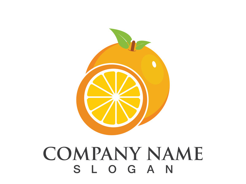 Orange logo design vector icon illustration design