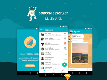 SpaceMessenger Mobile UI Kit [Sketch] preview picture