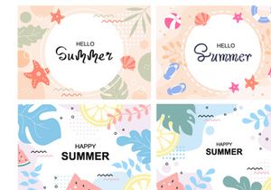 21 Happy Summer Time in Beach Illustration