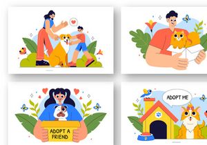 10 Pet Adoption Agency Illustration