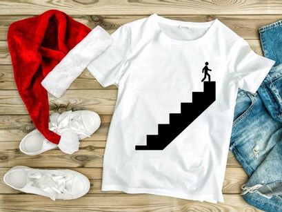 Business success growth steps career progress silhouette concept