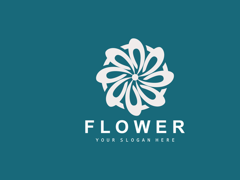 Flower Logo, Ornamental Plant Design
