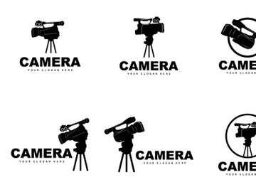 Camera Logo, Cameraman Design Vector preview picture