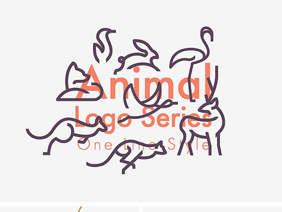 Line Animals Logo Bundle