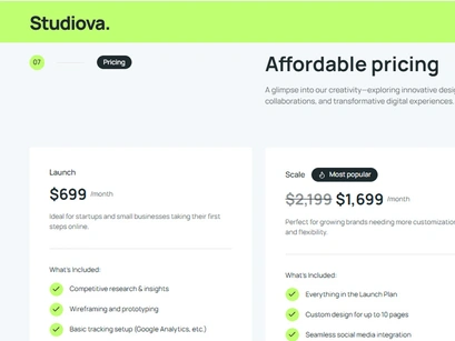 Studiova Bootstrap Website Template