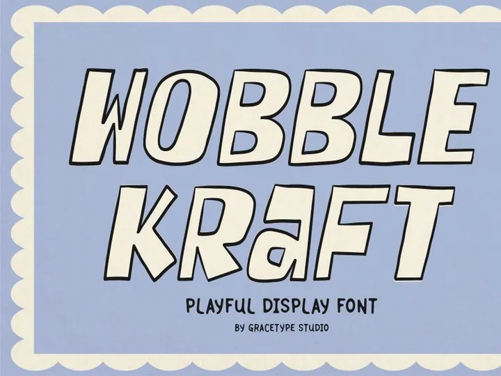 Wobble Kraft | Playful Display Font