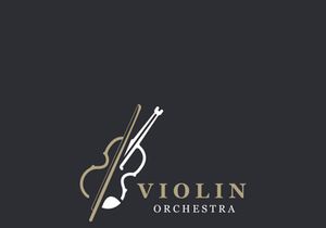 Violin instrument, vintage violin orchestra music design template