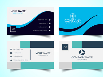 Double-sided creative and modern business card template. Vector illustration preview picture