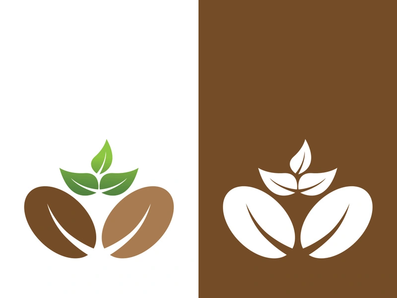 Coffee bean icon vector illustration template